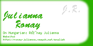 julianna ronay business card